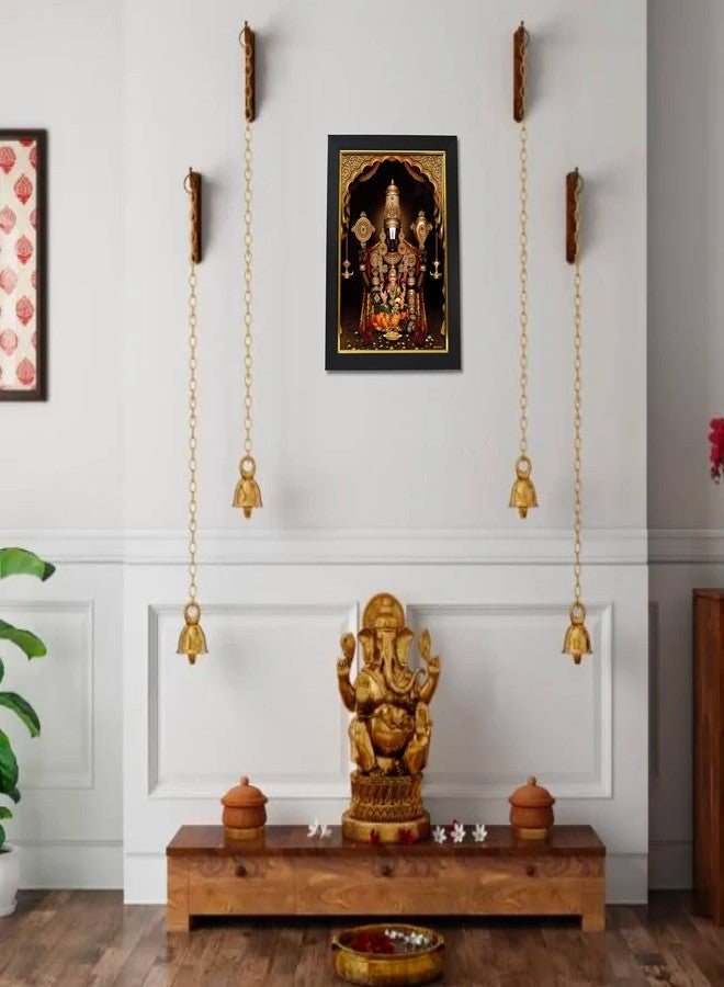 101Temples 101 Temples - Divinity Eternity Spirituality - Venkateswara Swamy|Tirupati Balaji Lakshmi God Wood Rectangular Photo Frame - 13 X 10 Inches, Wall Mount, Multi-Coloured - Image 3